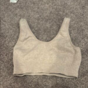 Chic Beige Sleeveless Crop Top